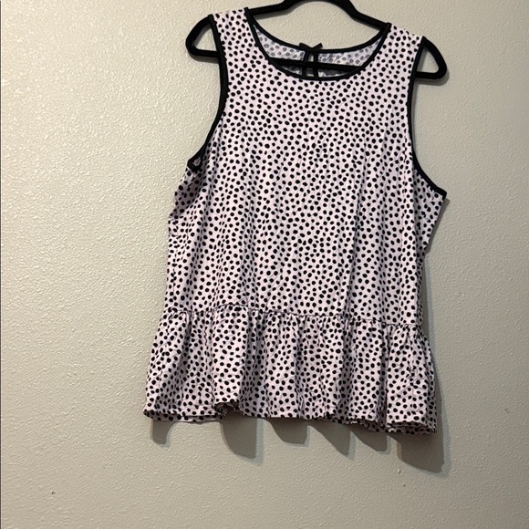 Kate Spade Black and White Polka Dot Peplum Blouse - Picture 1 of 3